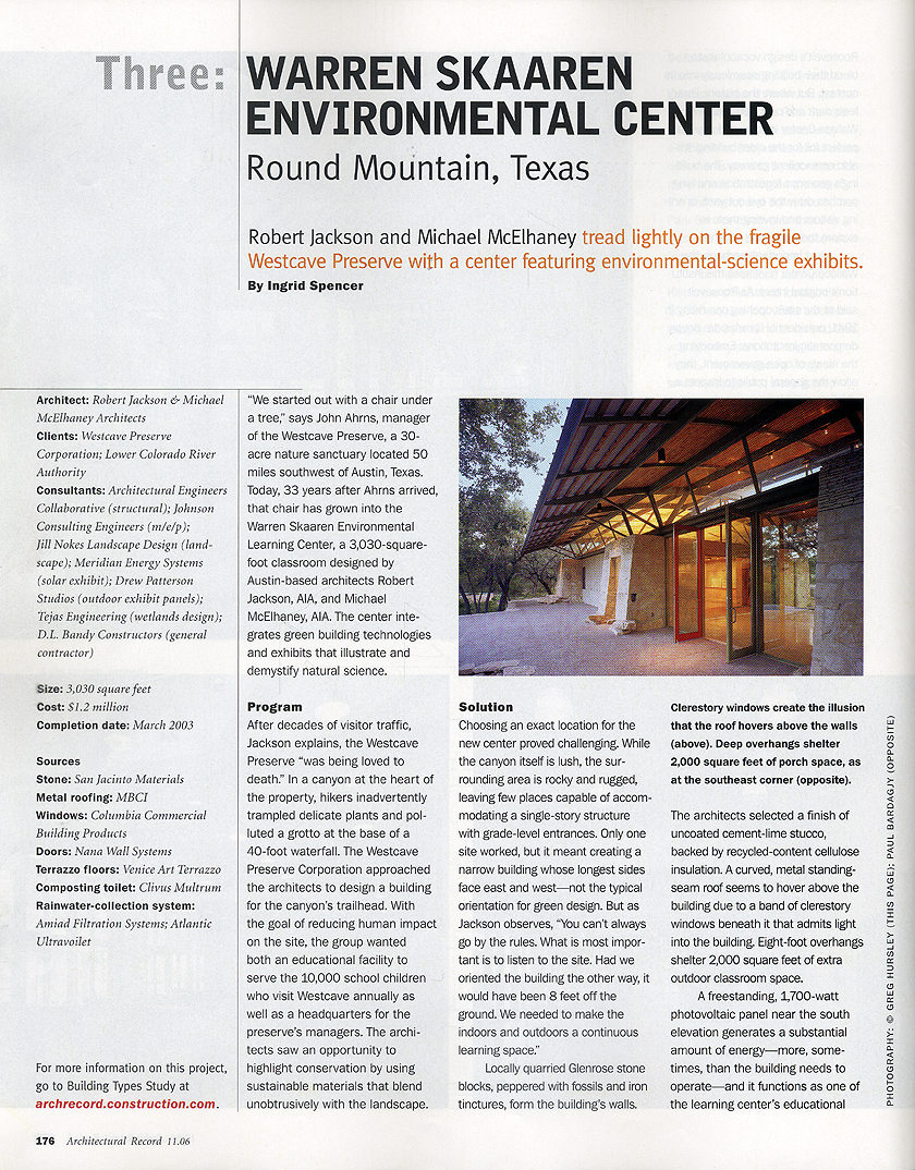 architectural record article page 1